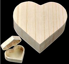 Шкатулка "Сердце" для росписи, окраски, декупажа