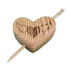 Сердце "С Любовью" из массива дуба