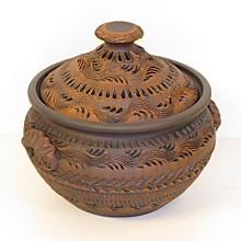 Супница из красной глины 28см