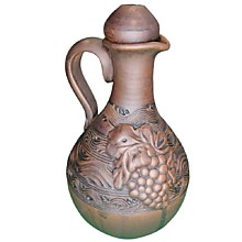 Кувшин "Виноград" 25см из красной глины